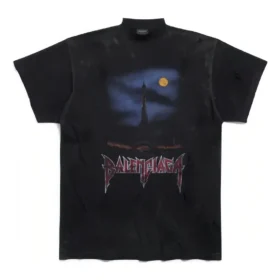 Paris Moon T-Shirt Oversized „Black Faded“ 739028TOVE41055