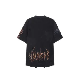 Paris Moon Upside Down T-Shirt Oversized „Black Faded“ 698811TOVT31055