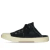 Paris Pantoletten „Black Destroyed Cotton and White Rubber“ 693952W3RC31090