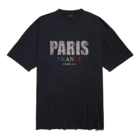 Paris Strass-T-Shirt-Kleid „Schwarz“ 777750TRVL71000 Paris Strass-T-Shirt-Kleid „Schwarz“ 777750TRVL71000