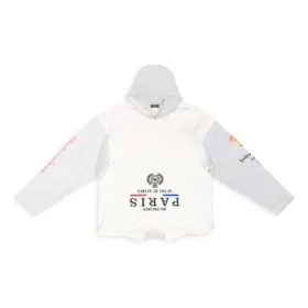 Paris Upside Down Hoodie Oversized „White“ 698156TMVD19000 Paris Upside Down Hoodie Oversized „White“ 698156TMVD19000