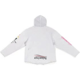 Paris Upside Down Hoodie Oversized „White“ 698156TMVD19000 Paris Upside Down Hoodie Oversized „White“ 698156TMVD19000