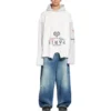 Paris Upside Down Hoodie Oversized „White“ 698156TMVD19000
