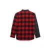 Patchwork-Karo-Flanellhemd „Red Black“ 647364TJM136167