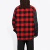 Patchwork-Karo-Flanellhemd „Red Black“ 647364TJM136167