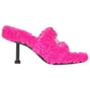 Pelzbesetzte High Heels mit 80-mm-Absatz „Pink“ 656632W2DO15096