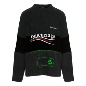 Political Campaign gerippter Panel-Pullover „Grey“ 675293T32011281 Political Campaign gerippter Panel-Pullover „Grey“ 675293T32011281