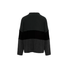 Political Campaign gerippter Panel-Pullover „Grey“ 675293T32011281 Political Campaign gerippter Panel-Pullover „Grey“ 675293T32011281