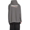 Political Campaign Hoodie in großer Passform „Grey“ 620973TNVG6