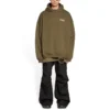 Political Campaign Hoodie in weiter Passform „Khaki“ 620973TKVI92463