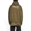 Political Campaign Hoodie in weiter Passform „Khaki“ 620973TKVI92463