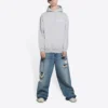 Political Campaign Hoodie, mittlere Passform „Grau“ 600583TKVI91379