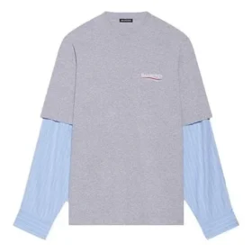 Political Campaign Layer T-Shirt „Grau“ 671401TKVJ11379