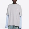 Political Campaign Layer T-Shirt „Grau“ 671401TKVJ11379