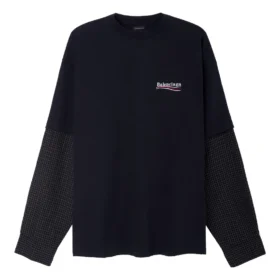 Political Campaign Layer T-Shirt, Oversize „Black“ 698631TKVJ19070