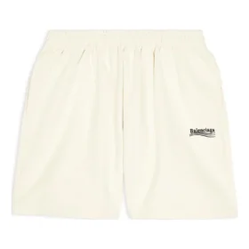 Political Campaign Sweat-Shorts „Beige“ 676137TKVI98962
