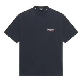 Political Campaign T-Shirt, Large-Fit „Washed Black“ 641675TKVJ19034
