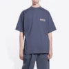Political Campaign T-Shirt, mittlere Passform „Dunkelgrau-Weiß“ 620967TKVJ11366