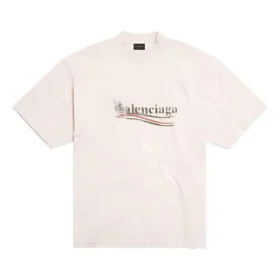 Politisches Stencil-T-Shirt „White Black“ 764235TQVI59784 Politisches Stencil-T-Shirt „White Black“ 764235TQVI59784