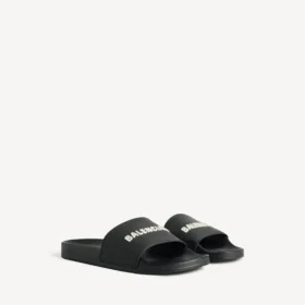 Pool-Sandalen für Herren in Schwarz/Weiß