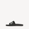 Pool-Sandalen für Herren in Schwarz/Weiß