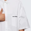 Popeline-Kurzarmhemd „Weiß“ 751920TNM609000