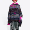 Pullover aus Wollmischung im Destroyed-Fair-Isle-Look „Blue“ 662518T16028088