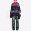 Pullover aus Wollmischung im Destroyed-Fair-Isle-Look „Blue“ 662518T16028088