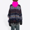 Pullover aus Wollmischung im Destroyed-Fair-Isle-Look „Blue“ 662518T16028088