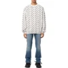 Pullover mit durchgehendem Logo und Rundhalsausschnitt „White Black“ 702952T32339054