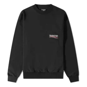 Pullover mit Rundhalsausschnitt „Black“ für die Political Campaign 697869TKVI91070