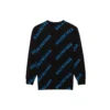 Pullover mit Rundhalsausschnitt und Allover-Logo „Black Blue“ 625970T31781165