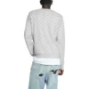 Pullover mit Rundhalsausschnitt und durchgehendem Logo „Hellgrau-Weiß“ 702952T32331461