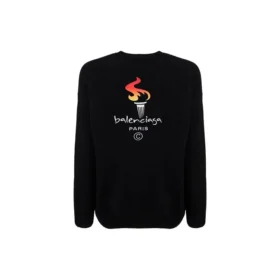 Pullover mit Rundhalsausschnitt zu den Olympischen Spielen in Paris „Schwarz“ 621032T41041070