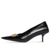 Pumps „Black Shiny Lambskin“ mit quadratischer Spitze, 60 mm Absatz, 694739WBD821080