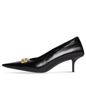 Pumps „Black Shiny Lambskin“ mit quadratischer Spitze, 60 mm Absatz, 694739WBD821080 Pumps „Black Shiny Lambskin“ mit quadratischer Spitze, 60 mm Absatz, 694739WBD821080