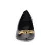 Pumps „Black Shiny Lambskin“ mit quadratischer Spitze, 60 mm Absatz, 694739WBD821080