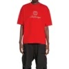 Qixi Crest T-Shirt, mittlere Passform „Rot“ 612966TMVL46971