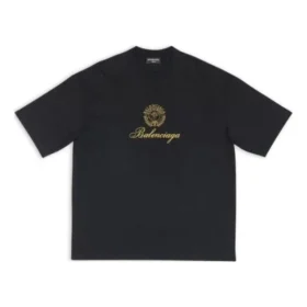 Qixi Crest T-Shirt, mittlere Passform „Schwarz“ 612966TMVL41075