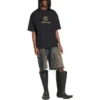 Qixi Crest T-Shirt, mittlere Passform „Schwarz“ 612966TMVL41075