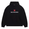 Qixi Hoodie Wide Fit „Black“ 674986TLVC21070
