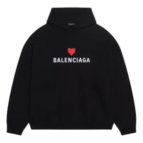 Qixi Hoodie Wide Fit „Black“ 674986TLVC21070