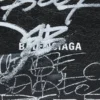 Quadratische, gefaltete Graffiti-Geldbörse „Black White“ 594549210LH1090