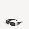 Rechteckige Damen-Sonnenbrille „Dynasty“ in Schwarz Rechteckige Damen-Sonnenbrille „Dynasty“ in Schwarz