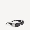 Rechteckige Damen-Sonnenbrille „Dynasty“ in Schwarz Rechteckige Damen-Sonnenbrille „Dynasty“ in Schwarz