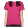 Retro-T-Shirt mit kleinem Logo, kurzärmelig, rosa 570796TBV435630