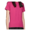 Retro-T-Shirt mit kleinem Logo, kurzärmelig, rosa 570796TBV435630