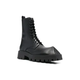 Rhino 25-mm-Schnür-Stiefel „Black Smooth Calfskin“ 712638WBB501000
