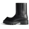 Rhino Stiefeletten „Schwarzes glattes Kalbsleder“ 763684WBB501000