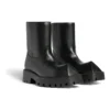 Rhino Stiefeletten „Schwarzes glattes Kalbsleder“ 763684WBB501000